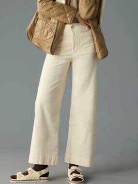 Maeve by Anthropologie - The Colette Cropped Wide-Leg Corduroy Pants - 31